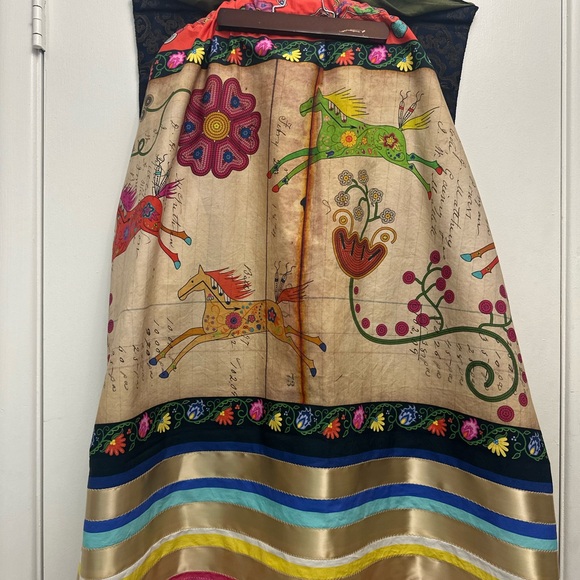 Ledger Art Ribbon Skirt Horse print